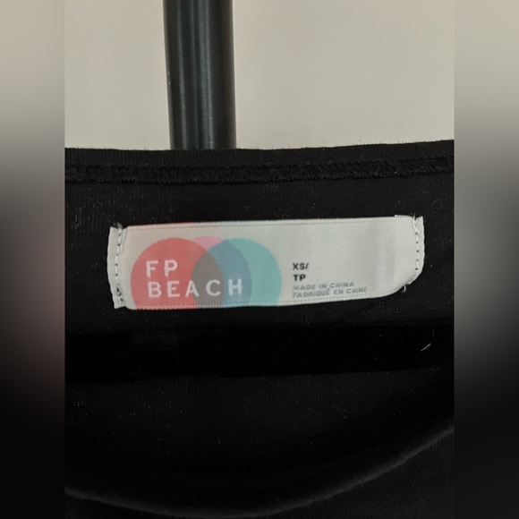 Free People FP Beach Boat Neck Black Top Size XS - Picture 2 of 3